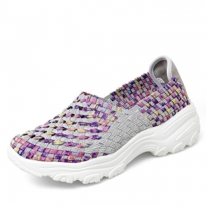 Multi Woven Sneakers Heel